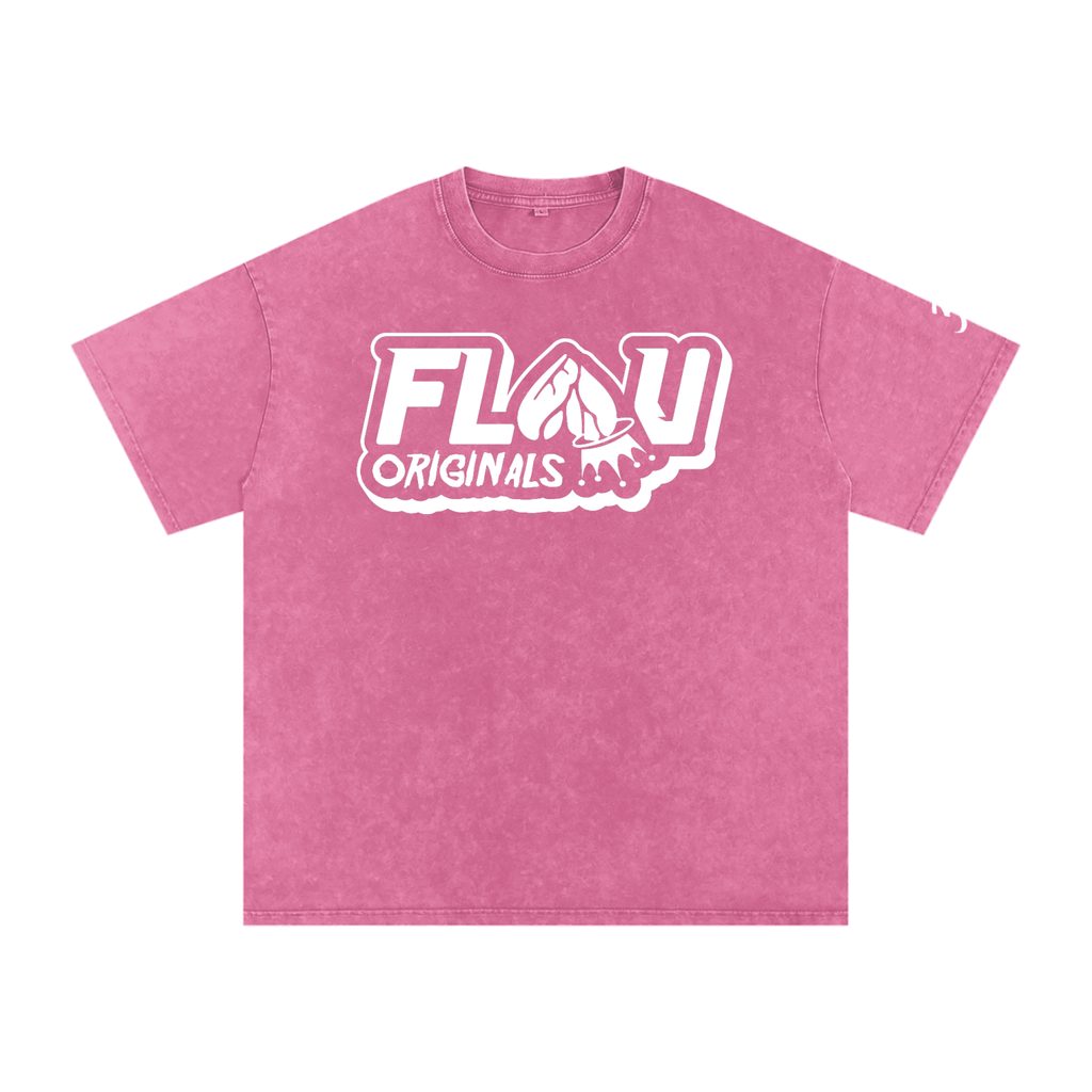 Snow Washed Oversized Cotton T-Shirt