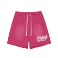 Sun Fade Raw Edge Cotton Shorts